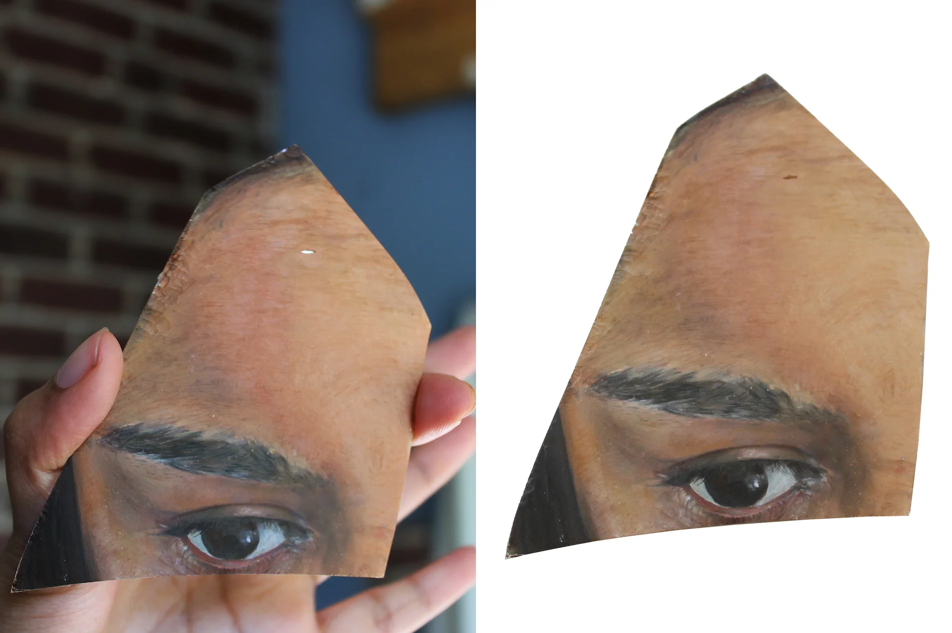 Scar from a nightmare, oil on mirror