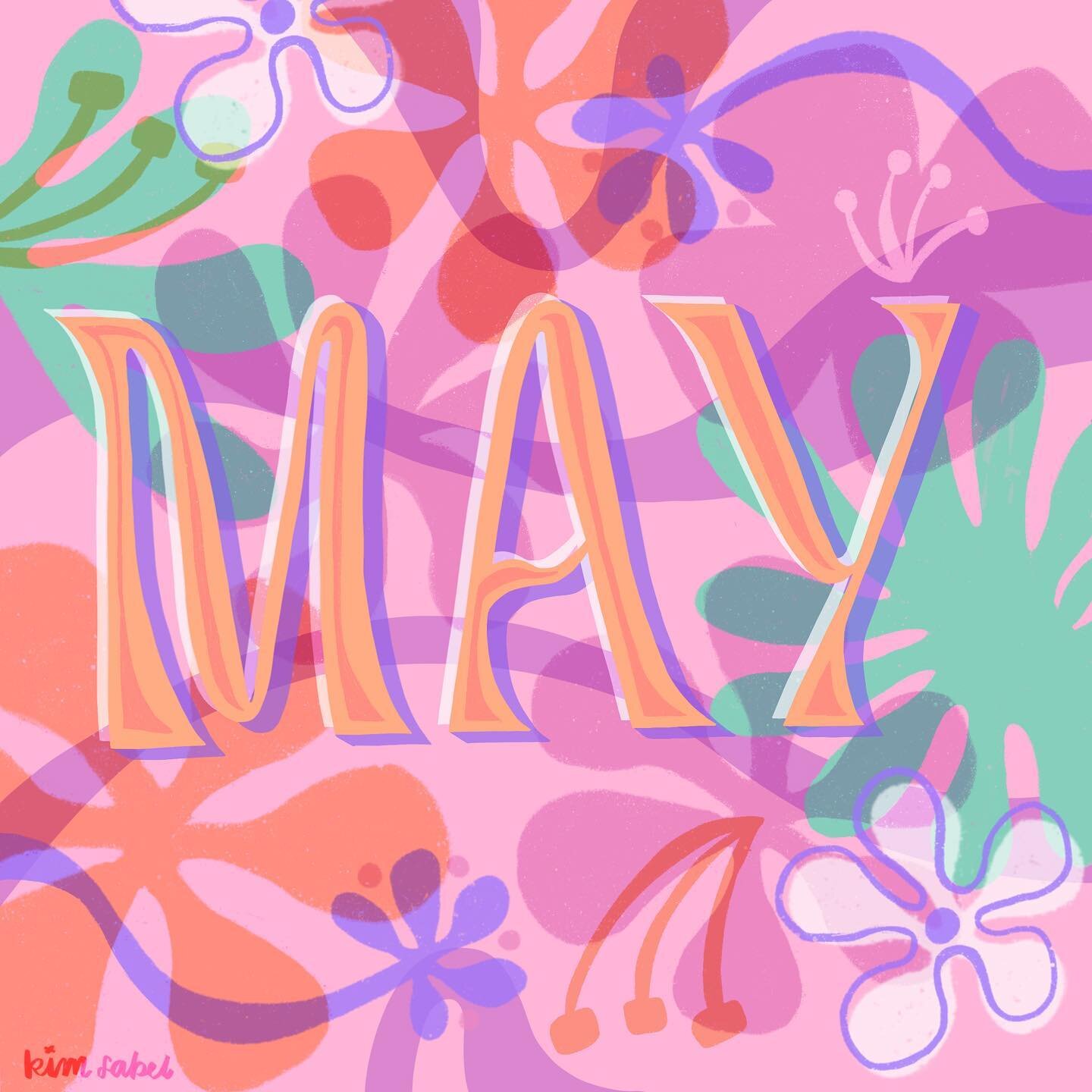 Yay! It&rsquo;s May!🌸 Which means we&rsquo;re one step closer to summer, and I&rsquo;m good with that😏. Here&rsquo;s a springy, retro, tropical-inspired lettering piece to kick off the month! Grab the phone wallpaper in my stories.
