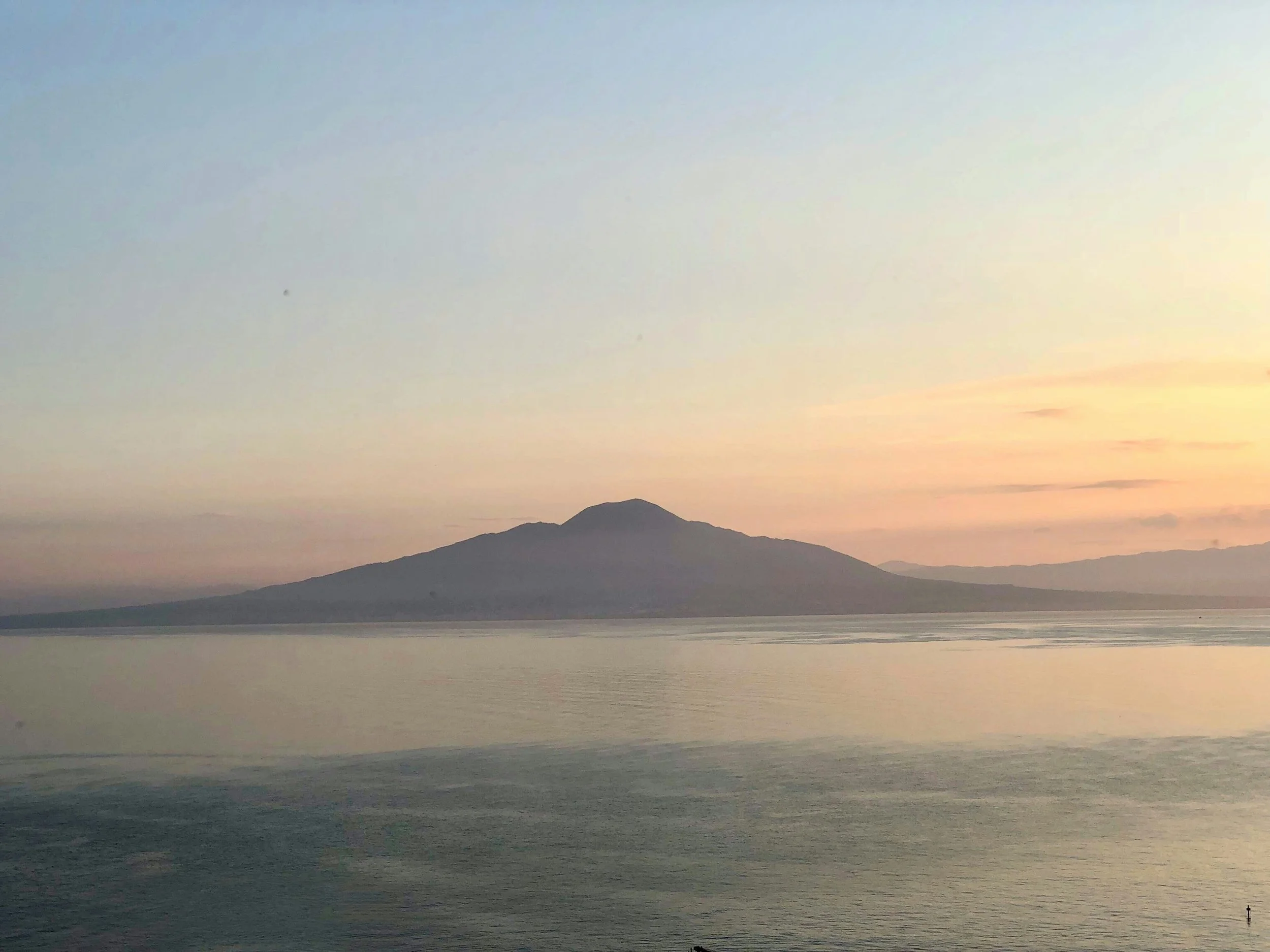 Mount Vesuvius across the water