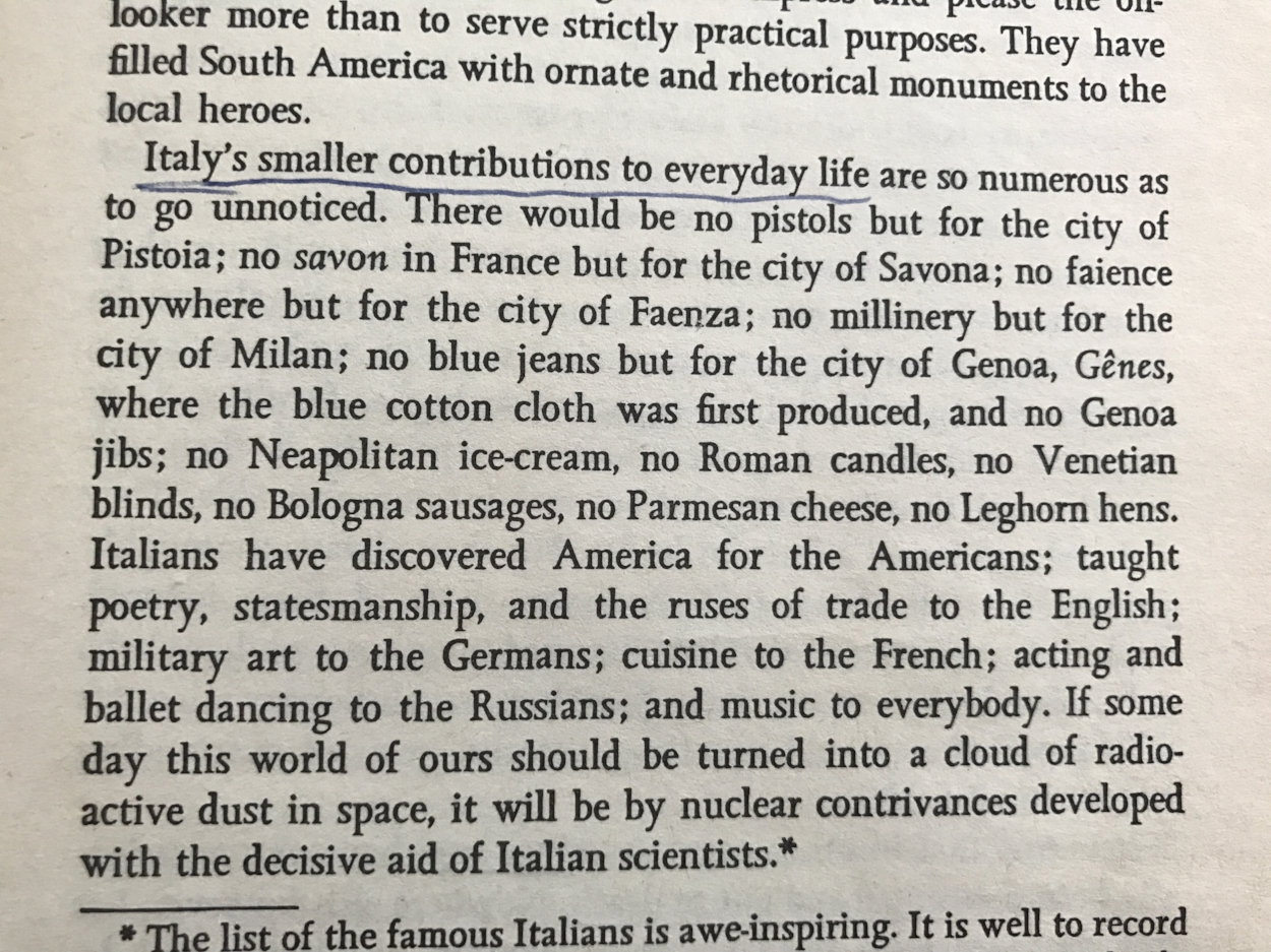 Luigi Barzini, 'The Italians', First published 1964.