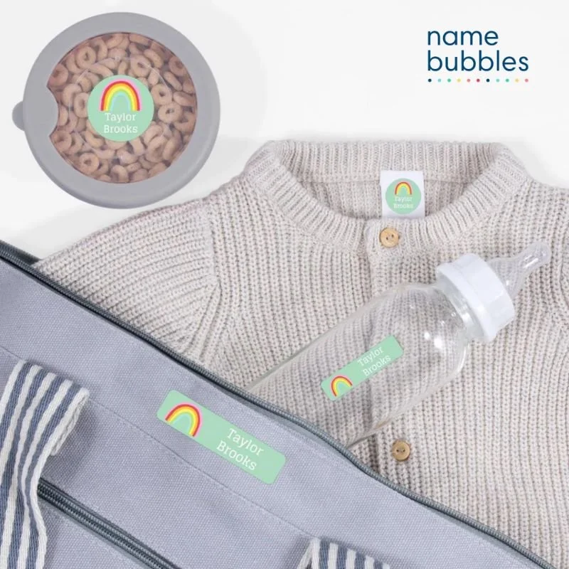 Back to Daycare Begins with Labels From Name Bubbles