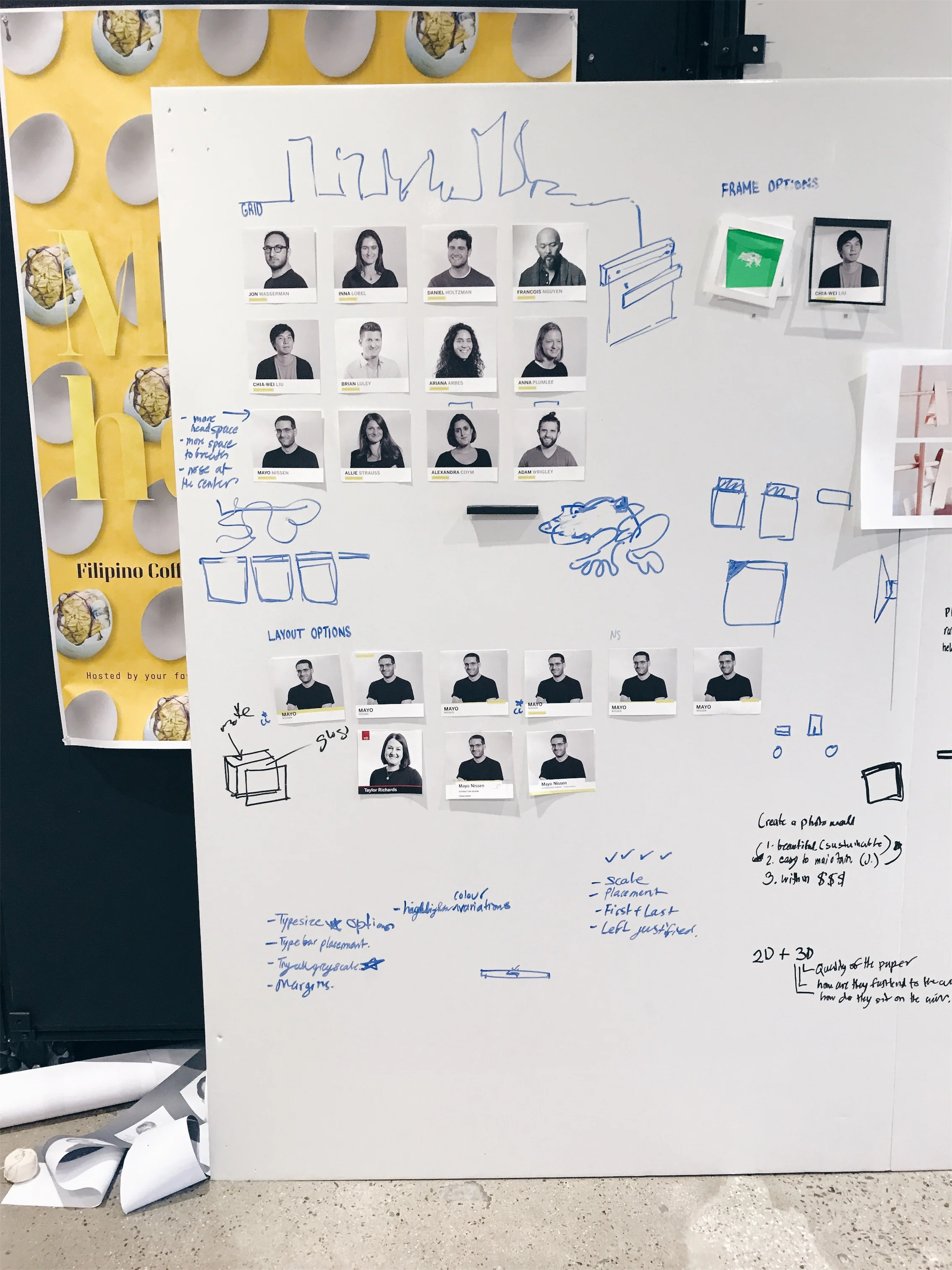 One project I worked on was with the Industrial Design team on creating a photo wall for the studio - learned the ins and outs of creating modular systems in physical spaces!