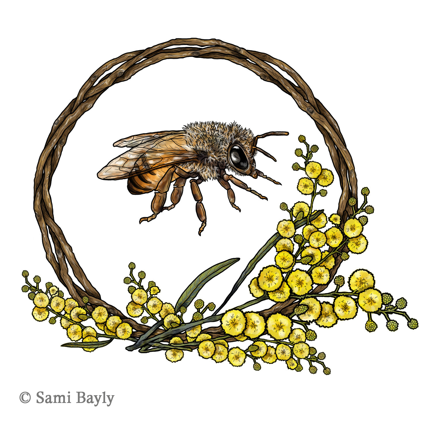 Bee Wreath Commission