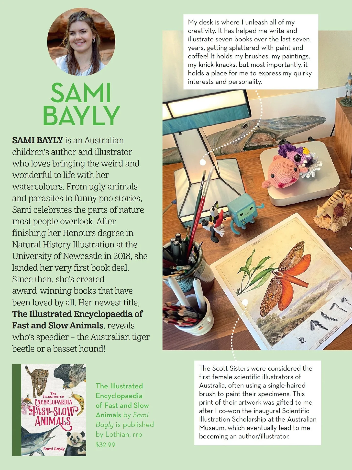 Check out the lovely spread @goodreadingmag put together featuring some happy snaps of my office and the things that make it special ☺️ 
-
-
-
#office #homeoffice #art #artist #artwork #author #book #bookstagram #nature #natureart #animalart #animals