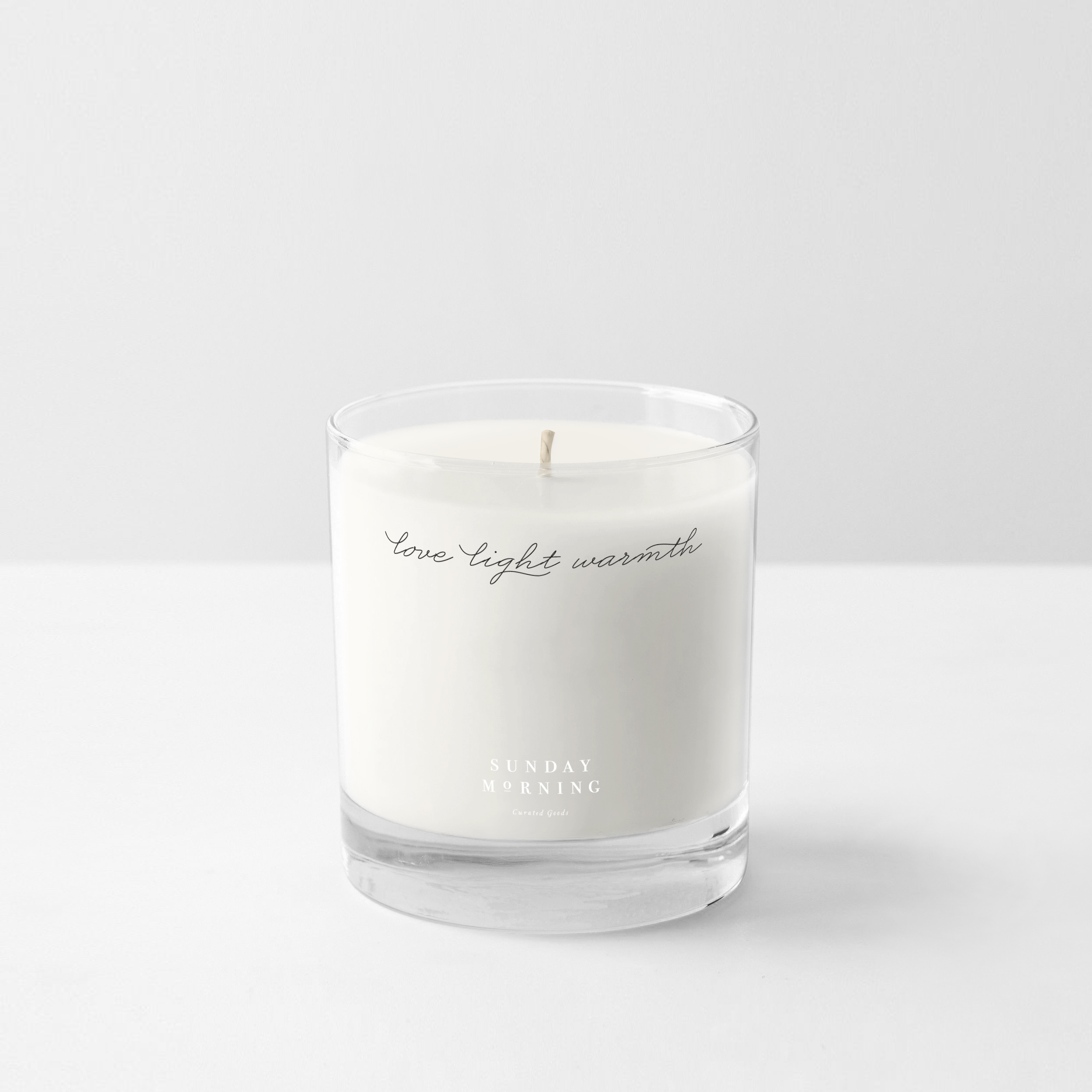 Peggy Wong Studio / candle packaging design for Sunday Morning