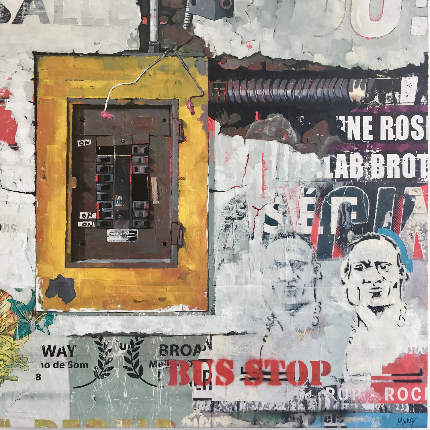 Urban Wall (Fuse Box) , 24” x 24”