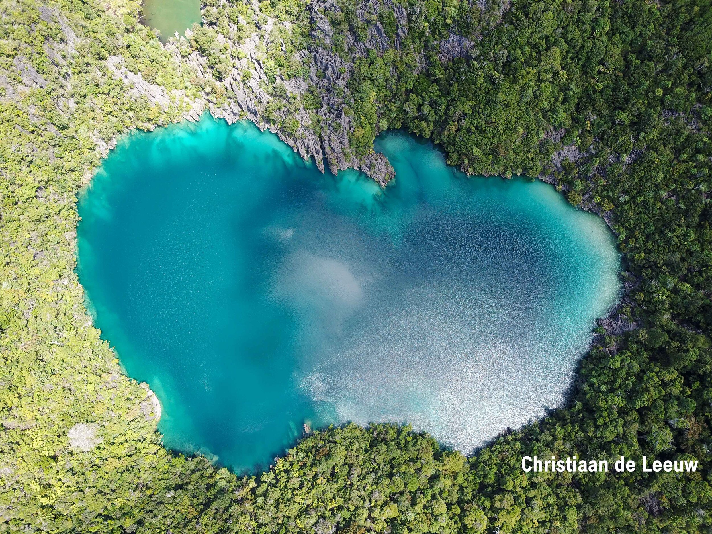 Aerial view of marine lake 