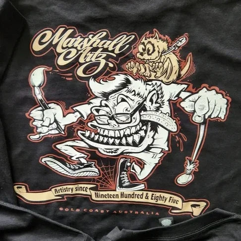 Jeff & Tucker black tee, mens.