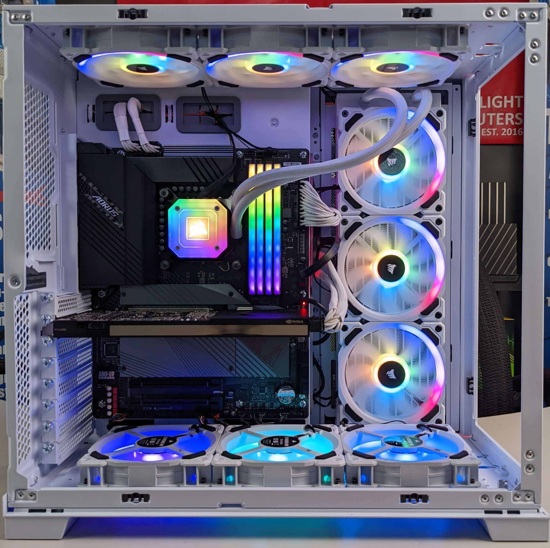White Cyber Knight Cad Ws Top Flight Computers