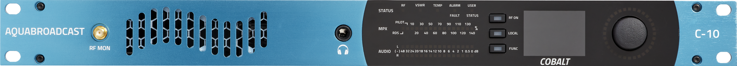 Cobalt C-10  10W FM Transmitter front.png