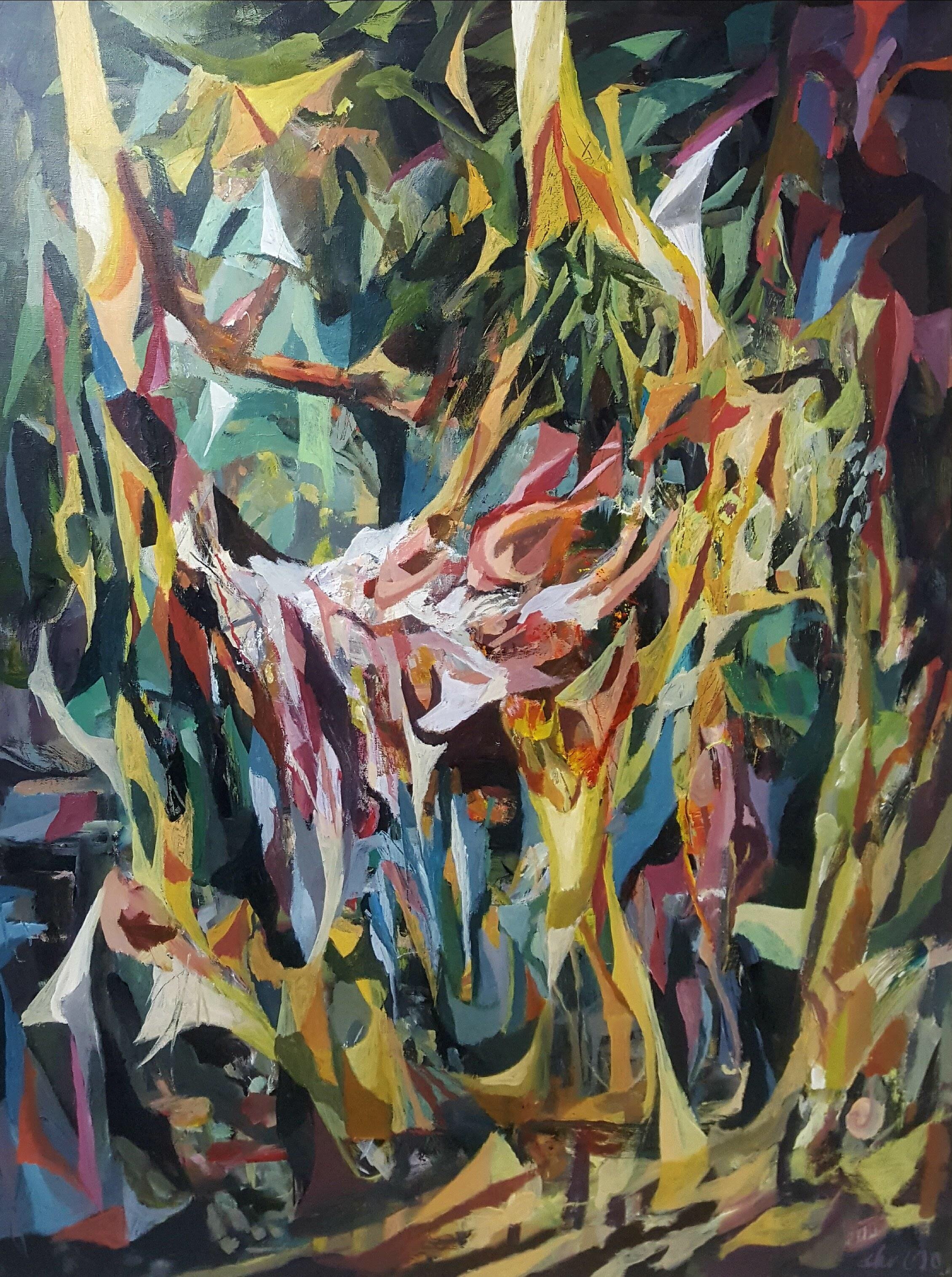 “Paraphrase of ‘The Swing’”, 40x50cm, 2020