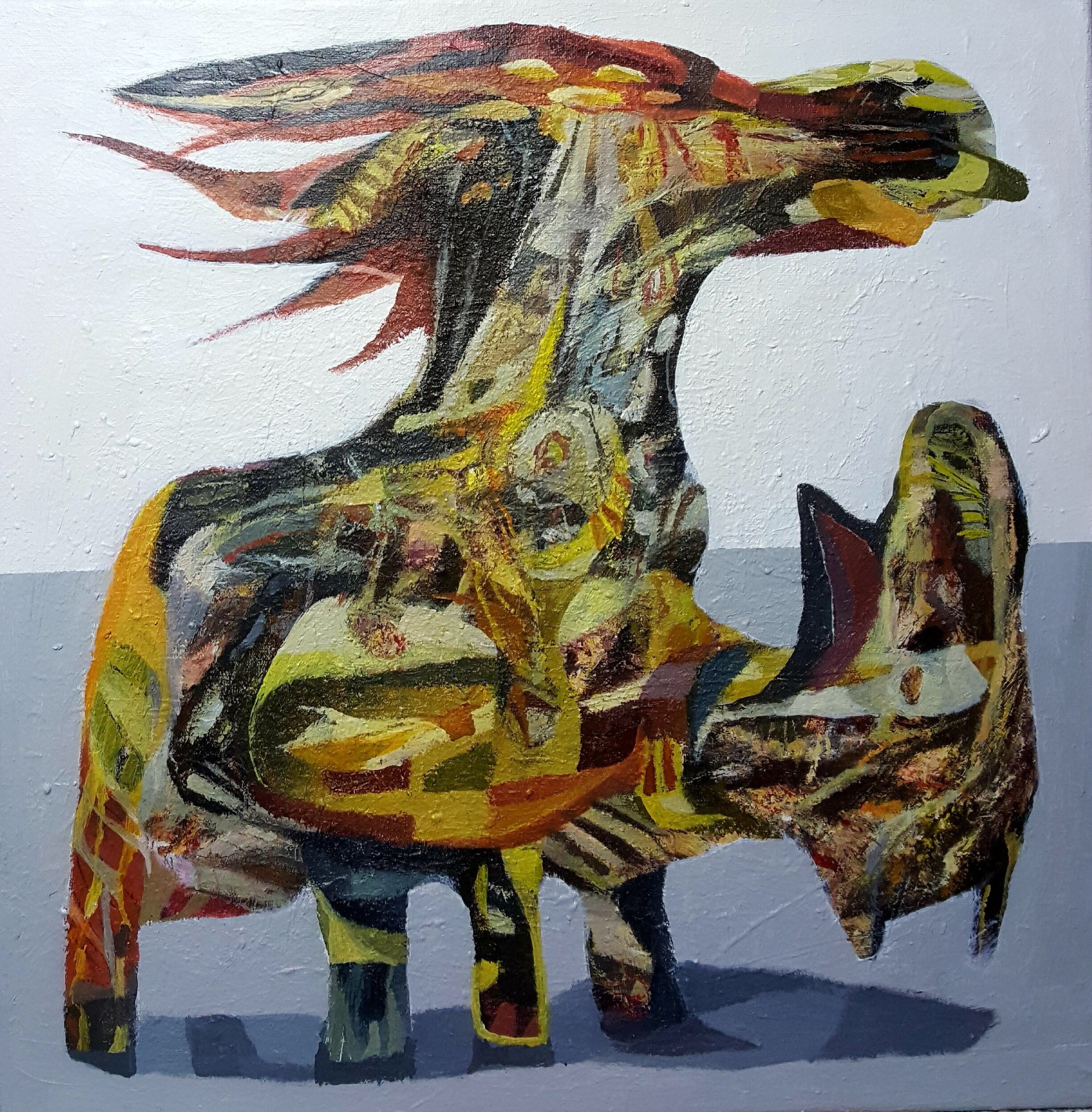 SOLD “I you howl, I’m gonna howl too”, 30x30cm, 2020