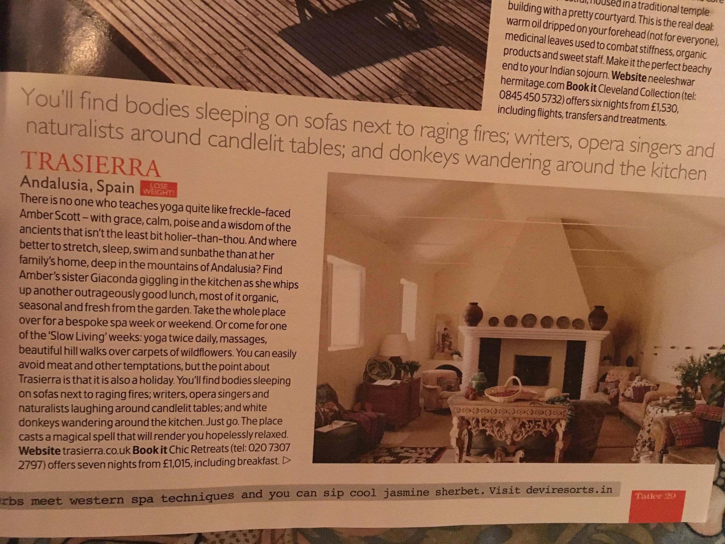 from Tatler 2011 - the best spa guide