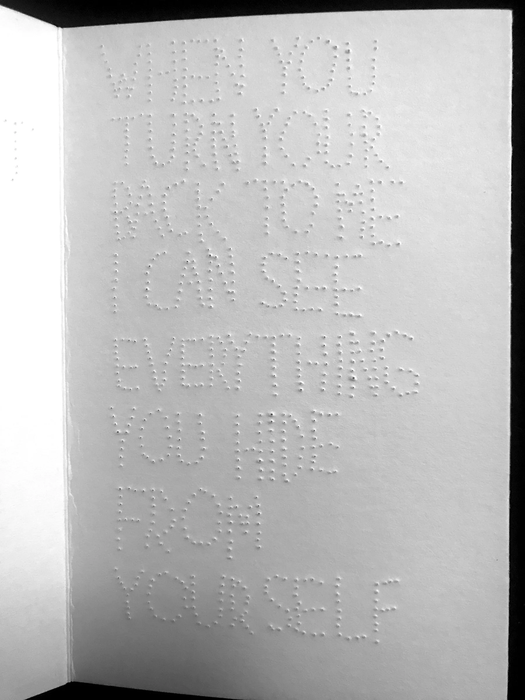  Detail from Artist Book:  This Pain is a Gift and I Hate You For It  (2018) 