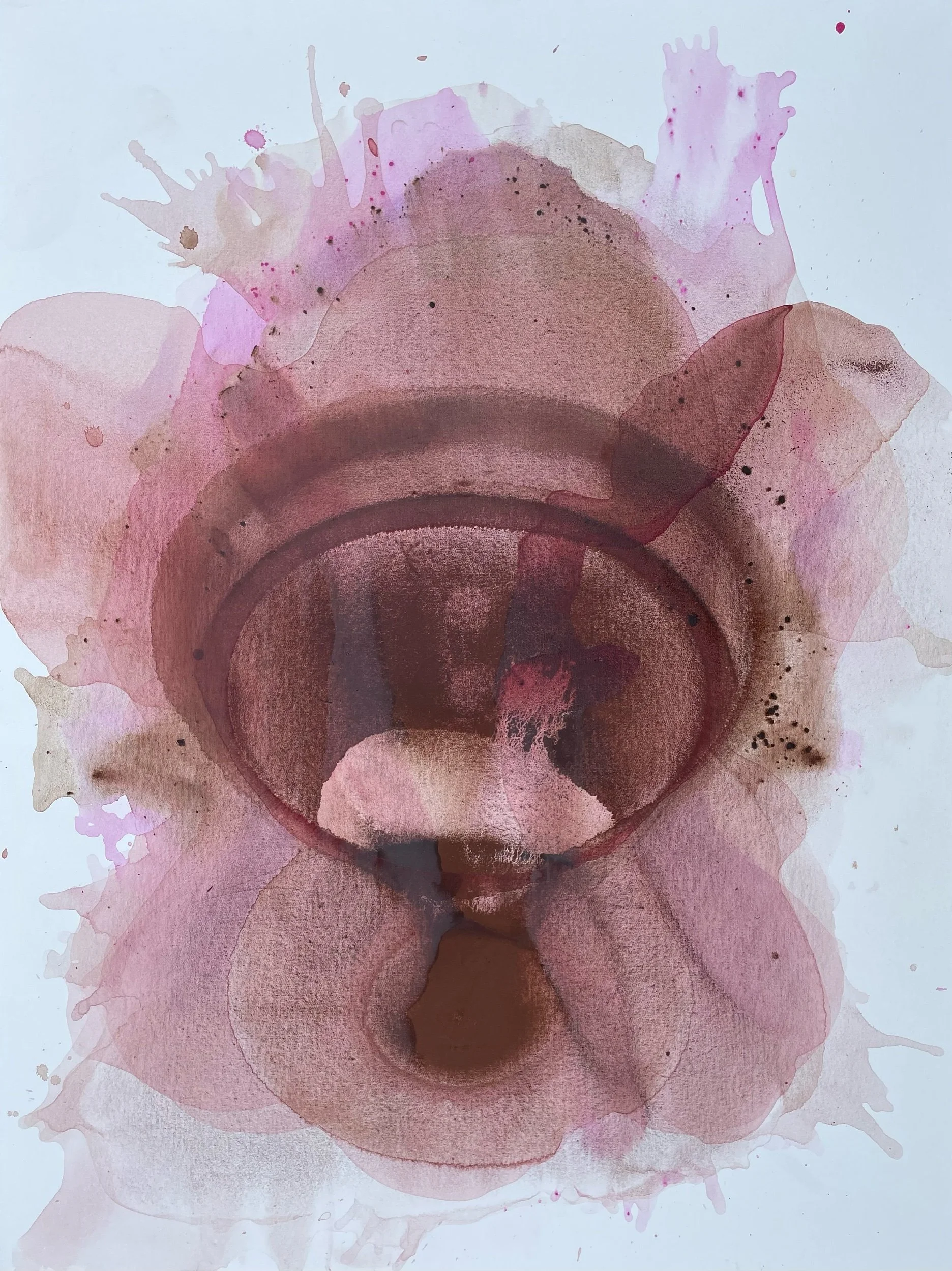   Altarpiece: Breathe It In  (2021)  36x48, acrylic, oil, hammer, breath on canvas 