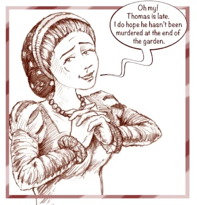 while uploading this image, I was aghast to realize I hadn’t given her any ears. But when I researched the whole affair again I noticed that at no time are her ears mentioned. Did she have ears? I doubt we’ll ever know one way or another.