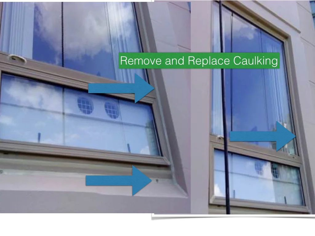 Removing and Replacing Caulking from Windows at VGH, 2012