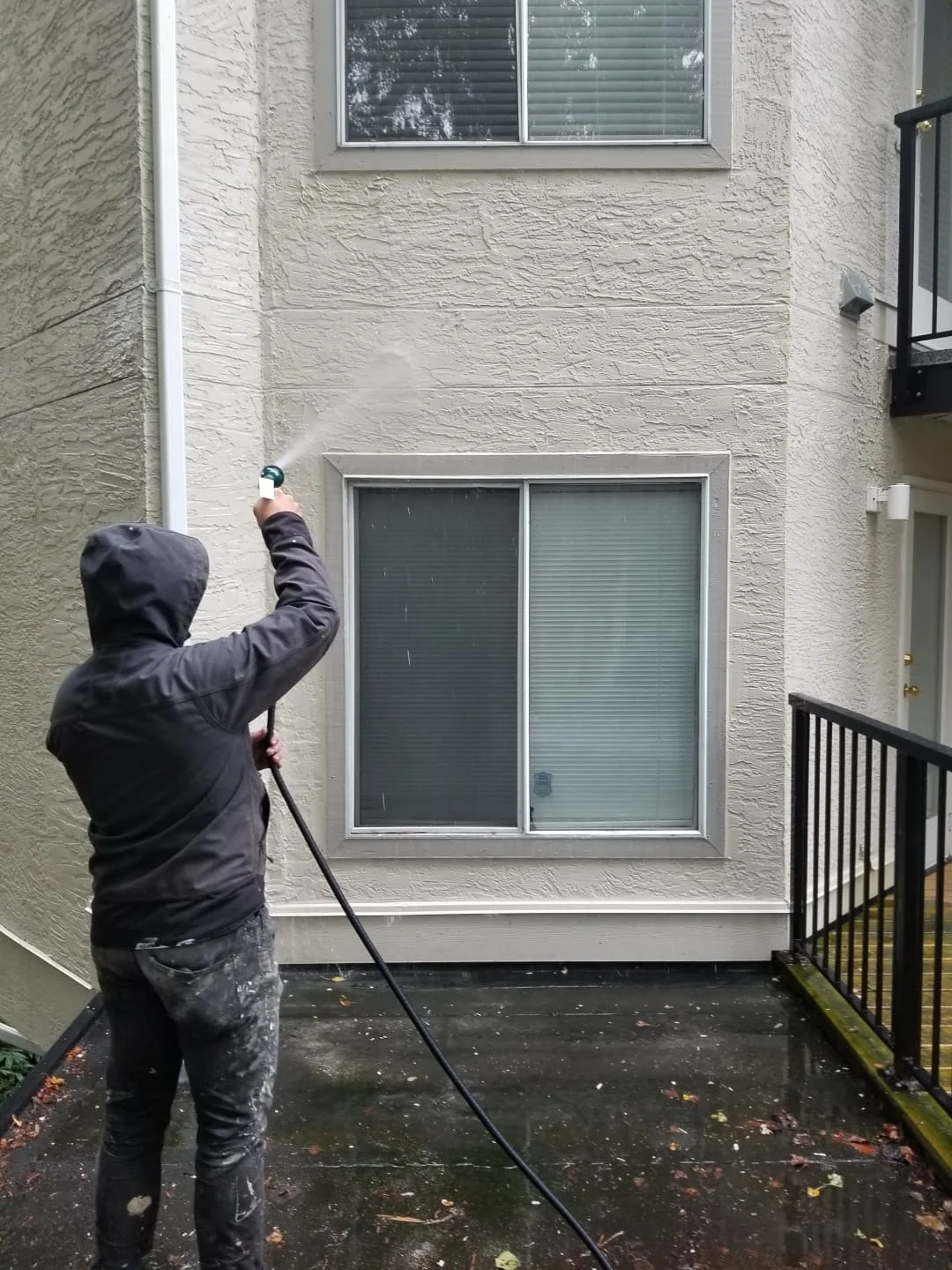 Water Test for a Client's window after caulking was applied