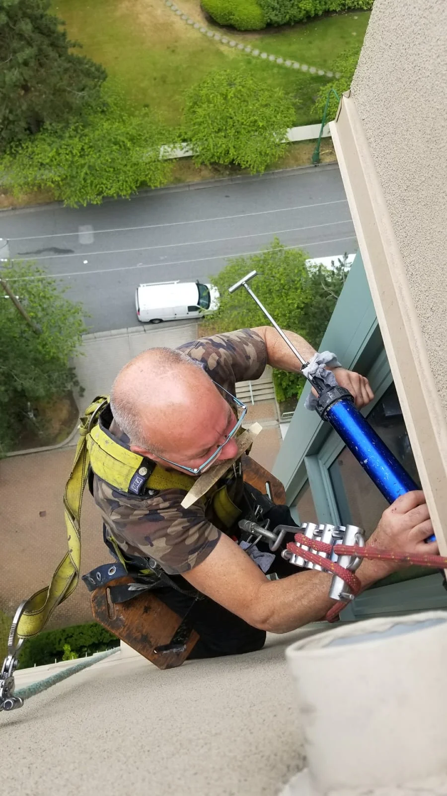 Highgate area, Burnaby, Bosun Chair, Exterior Caulking