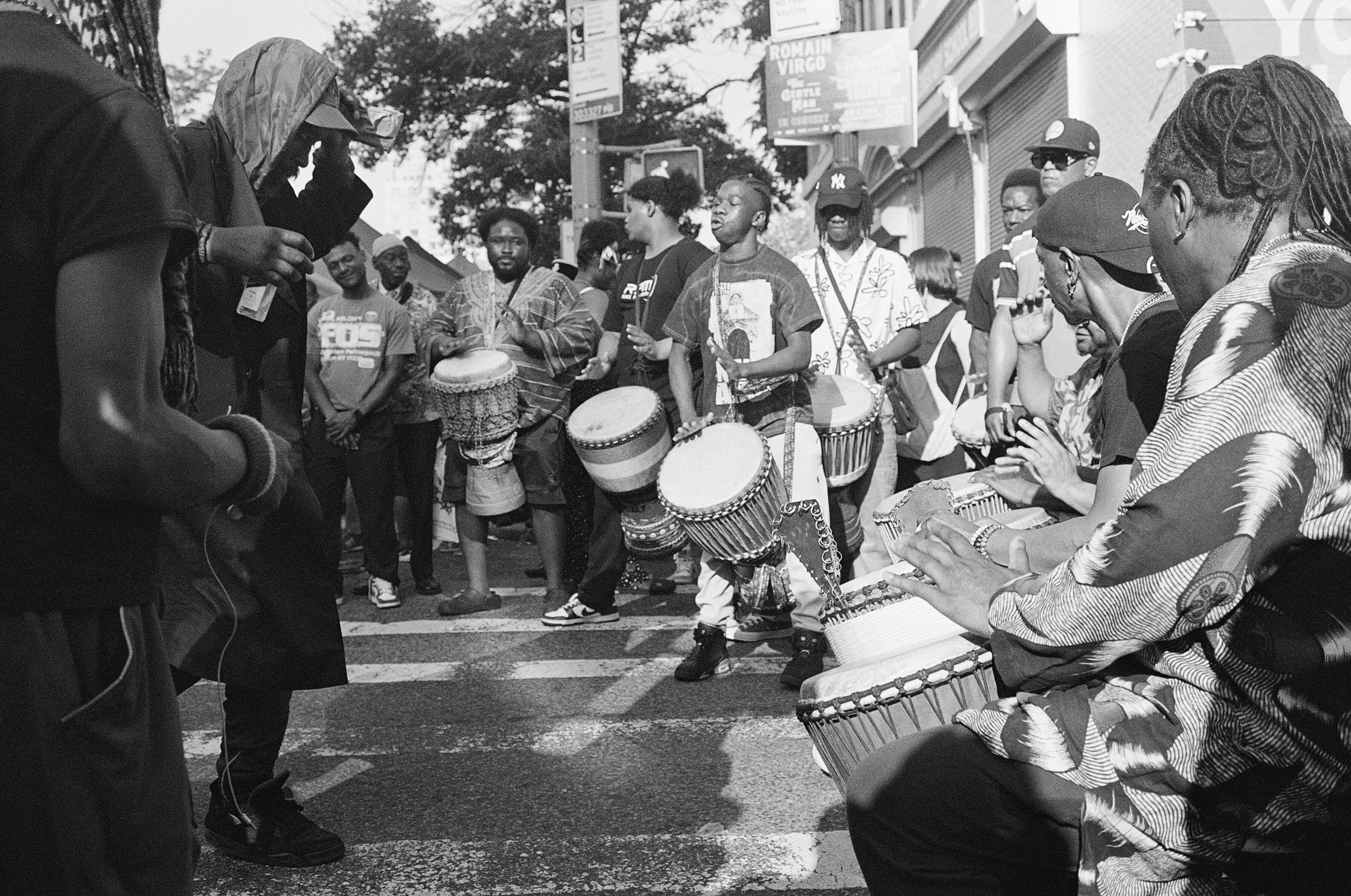 Call and response, living through the drums. 