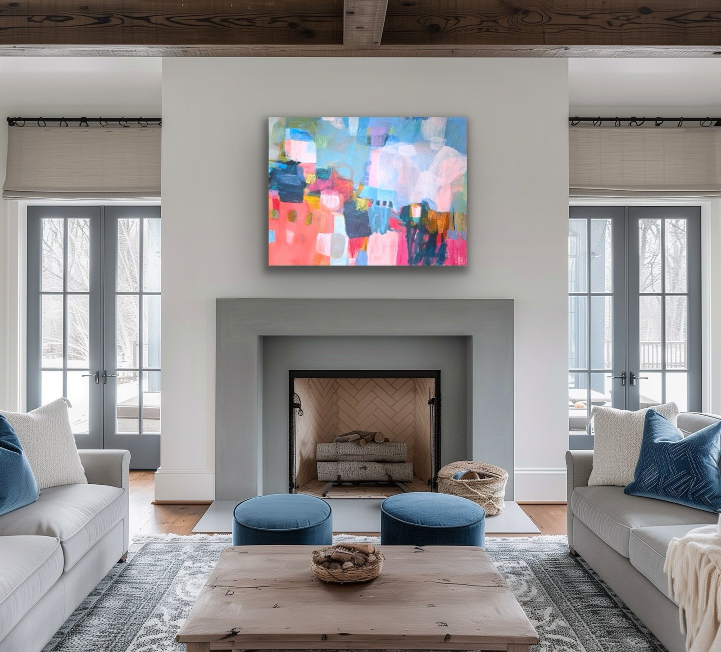 NEW✨ Something I have always enjoyed about abstract paintings is the different perspective everyone has when they look at the work. The things that they see in the painting and the parts that draw them in. I often find my view and focus changes from 