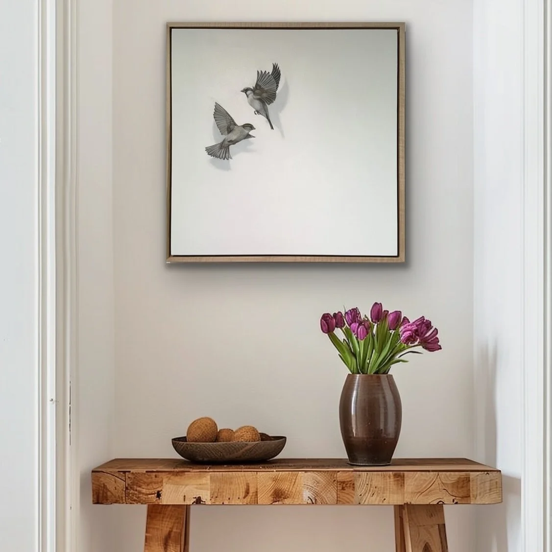 NEW✨ We are so excited to have Heather Cook&rsquo;s paintings back in the gallery! This new piece is so beautiful, I just love it! 

&ldquo;Small Joys&rdquo; 24x24&rdquo; acrylic on wood panel, framed $850 by @heathercookart is now available @bluecro