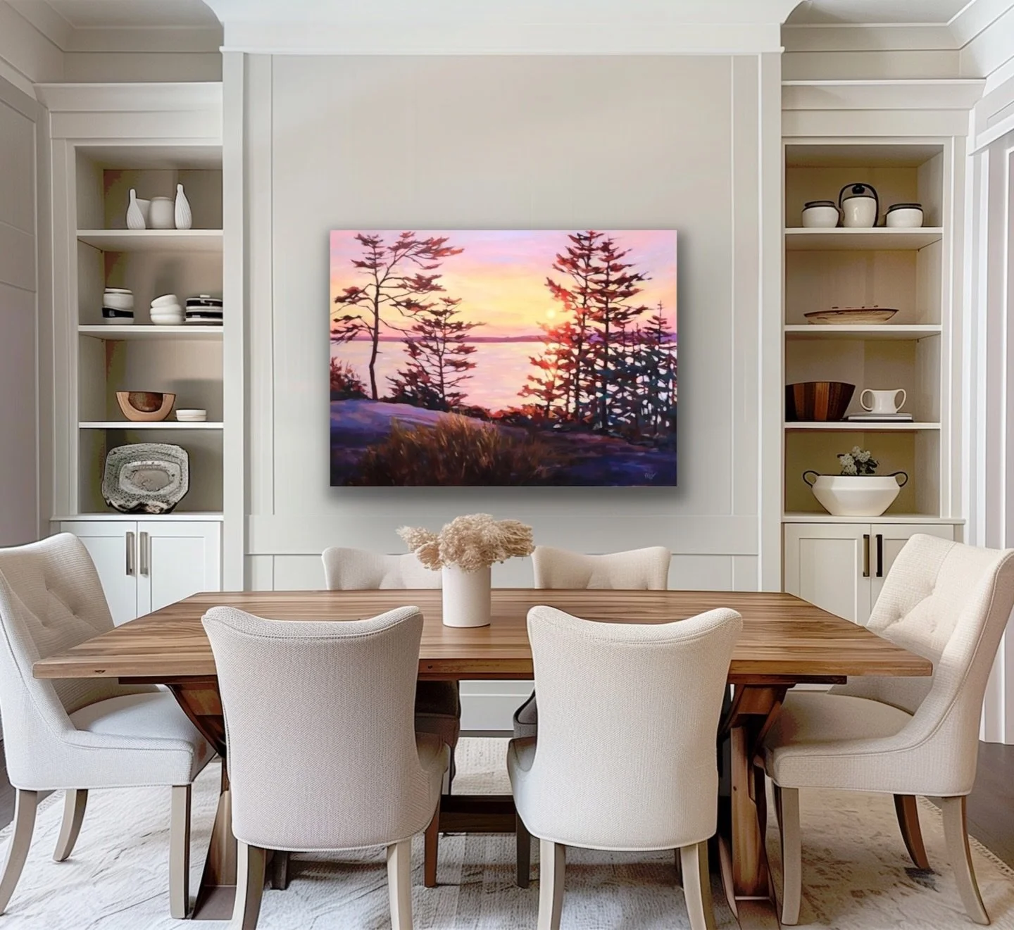 The Winter Solstice has come and the light and longer days are slowly coming back to us. I look forward to the warm glow of the evening twilight. Vera Kisseleva always manages to paint light in such a beautiful way. This Georgian Bay painting is so s