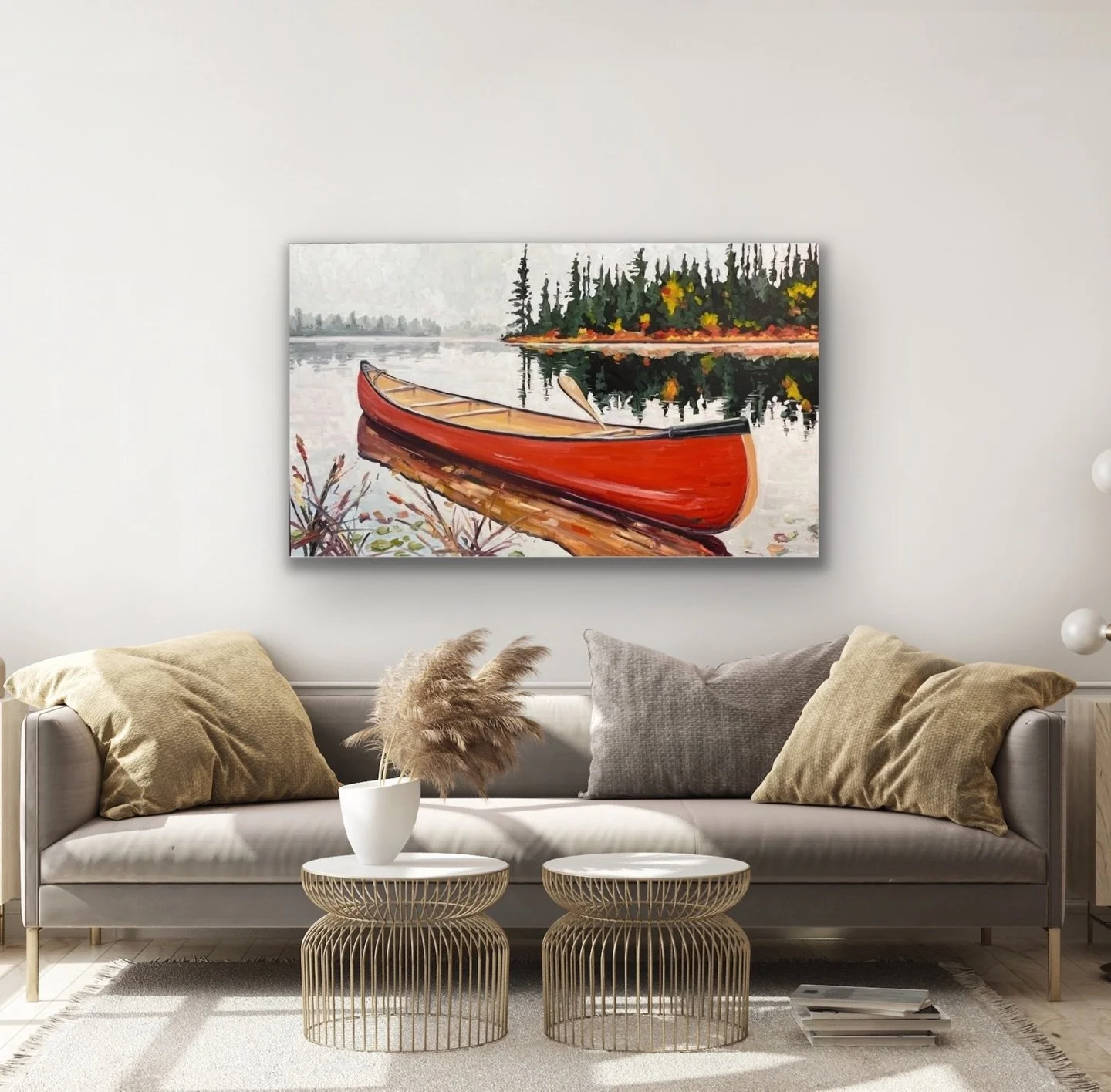 NEW✨ With all the snow this week it&rsquo;s got me thinking of summer days at the cottage! This gorgeous new David Carmichael captures those quiet days up north where you can slow things down, breathe it all in and find calm. This new painting is the