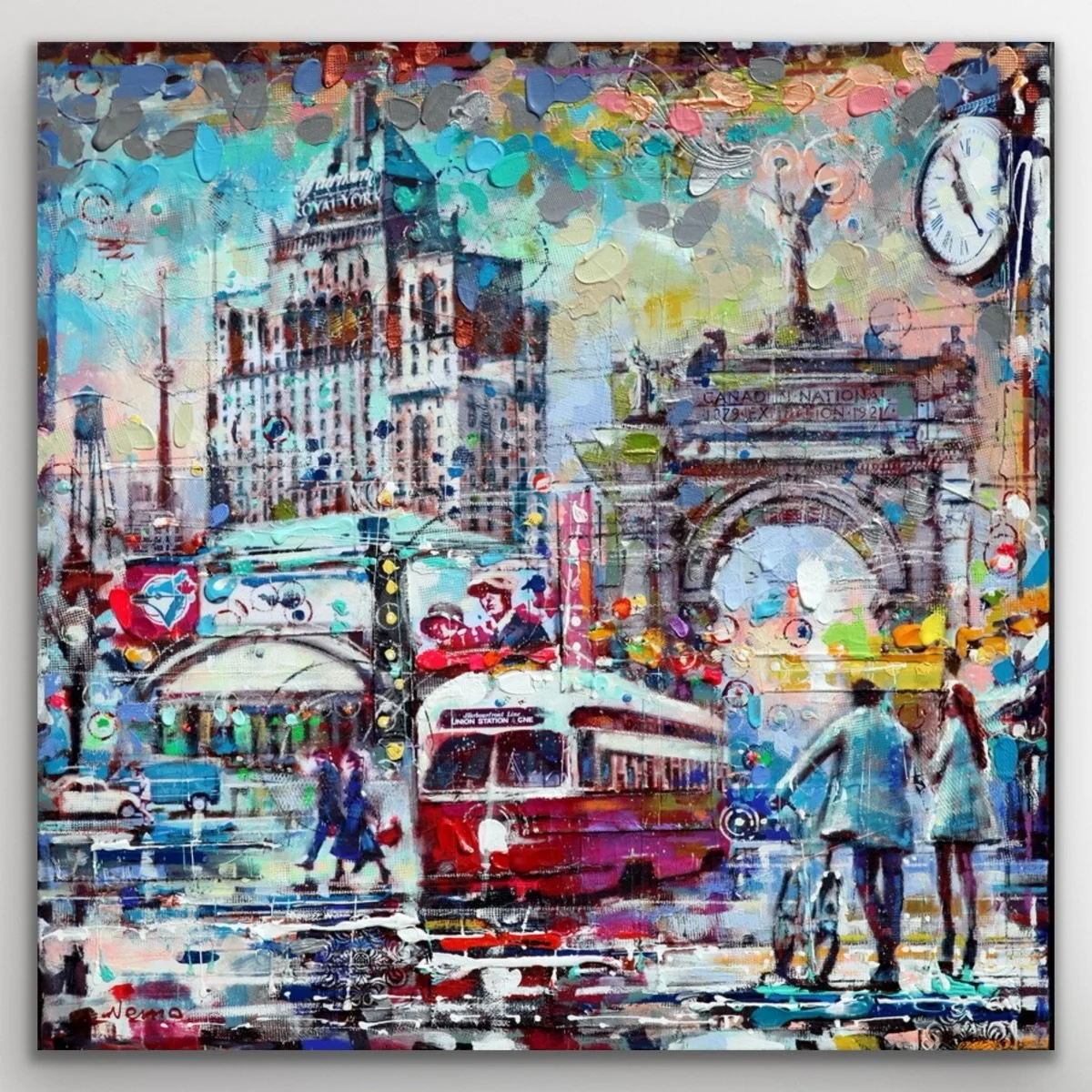 NEW✨ Looking for a pop of colour for your space? We love this new work by Victor Nemo. Celebrating our beautiful city with iconic images and a splash of colour, we can&rsquo;t get enough!

&ldquo;Harbourfront Line Is Coming&rdquo; 40x40&rdquo; acryli