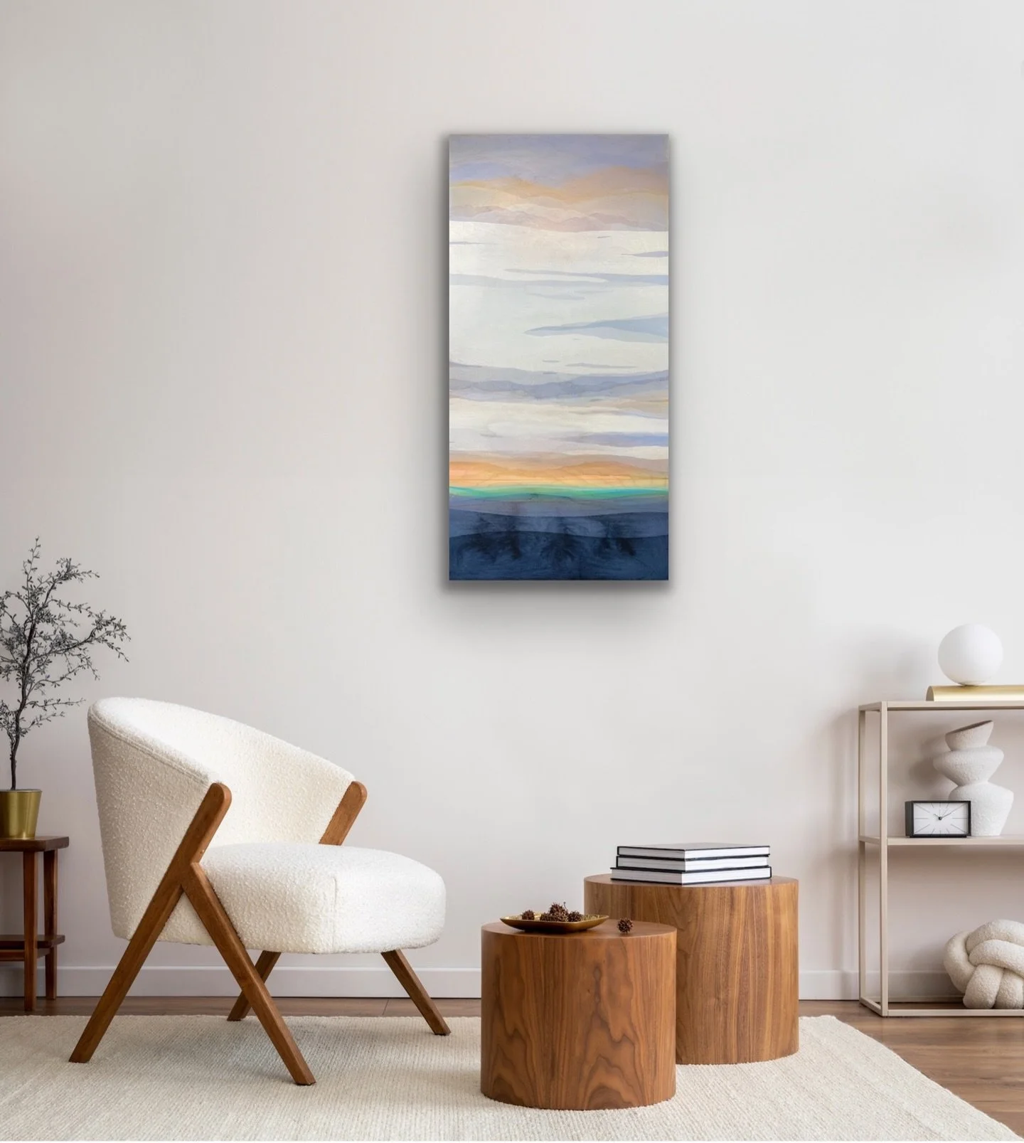 NEW✨ I just adore the colours in this new painting by Adele Webster! Each layer is so beautiful and that little shimmering horizon&hellip;.swoon! On cold days like this it has me craving that summer warmth at the beach. 

&ldquo;I Got Lost In the Clo