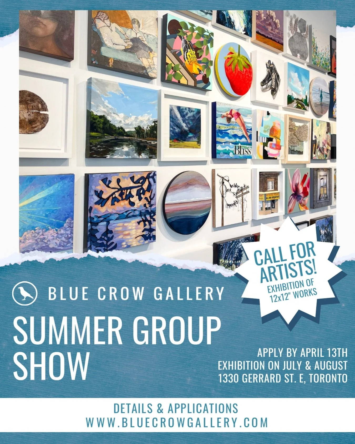⭐️It&rsquo;s Time!! Let&rsquo;s do it&hellip; The 9th Annual Summer Group Show is now open on our website! Apply before April 13th. No fee to apply. Just click &ldquo;APPLY NOW&rdquo; and be sure to follow the instructions so that your form and image