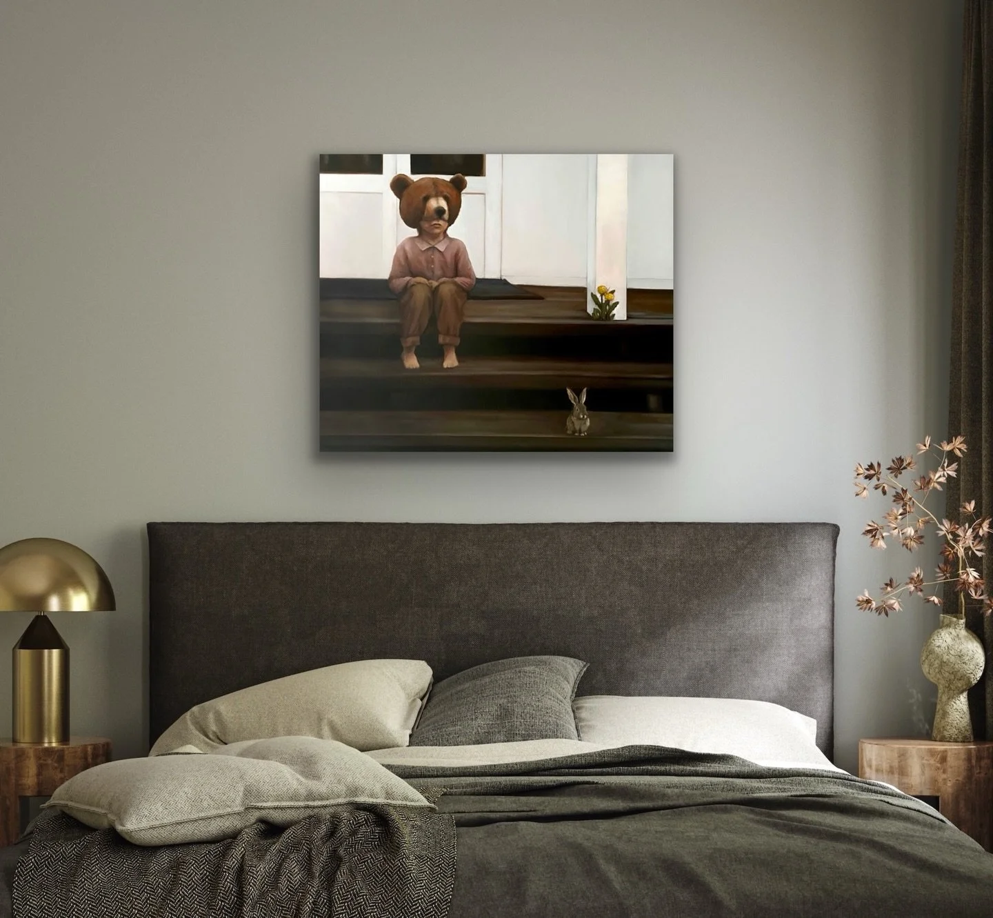 NEW✨ We can&rsquo;t get enough of the beautiful new paintings by Amanda Immurs ! Each piece filled with curiosity, leaving the viewer to imagine the story apart of each piece. I adore this one, the quiet, and the child wonder and whimsy. 

&ldquo;The