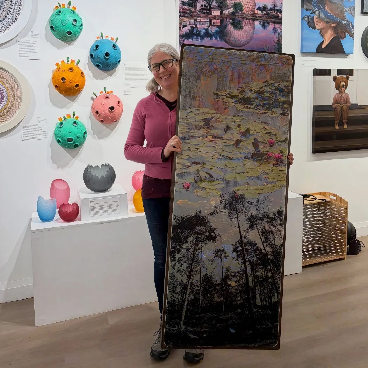 NEW✨ Yahoo! Always exciting when Jessica Lin makes her way to Toronto to visit us and we love it even more when she brings new artwork with her!!! 

You can visit us now at Blue Crow Gallery to see these studying new pieces. We just got in by Jessica