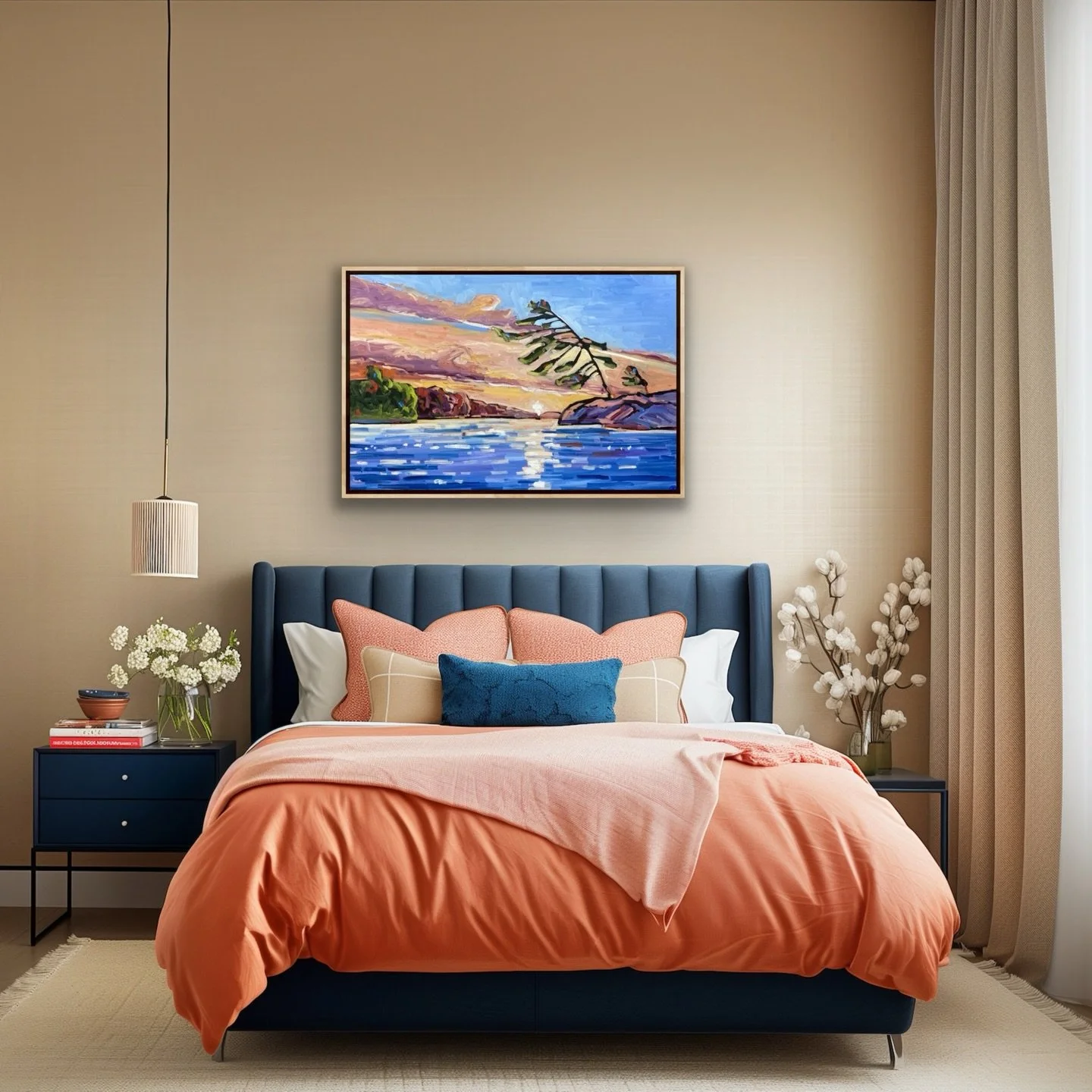 NEW✨ Might be a grey morning here in the city but the gallery is filled with sunshine! We are living the warm summer vibes in this new oil painting by David Carmichael. Reminds me of sunny days at the cottage. 

&ldquo;Reaching&rdquo; 24x36&rdquo; oi