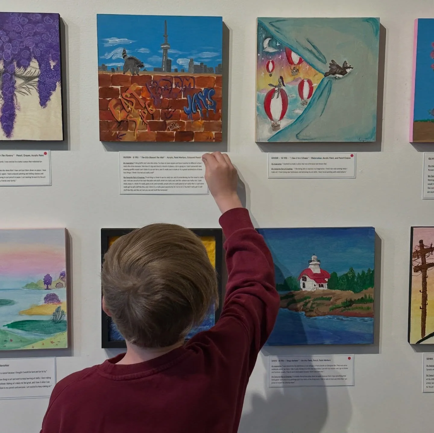 About last night&hellip;. My heart is fun and the pride is real. I can&rsquo;t express how incredibly proud I am of each and every one of our Art School students. Their first exhibition is on now at the gallery and last night we had the opening recep