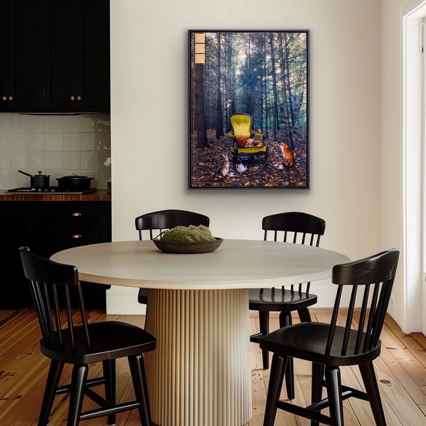 ✨We can&rsquo;t get enough of this beautiful piece by Morgan Jones! This photograph captures a magical forest moment that one could only dream of stumbling across. Right out of a fairy tale this dream like piece is perfect to add a pop of whimsy and 