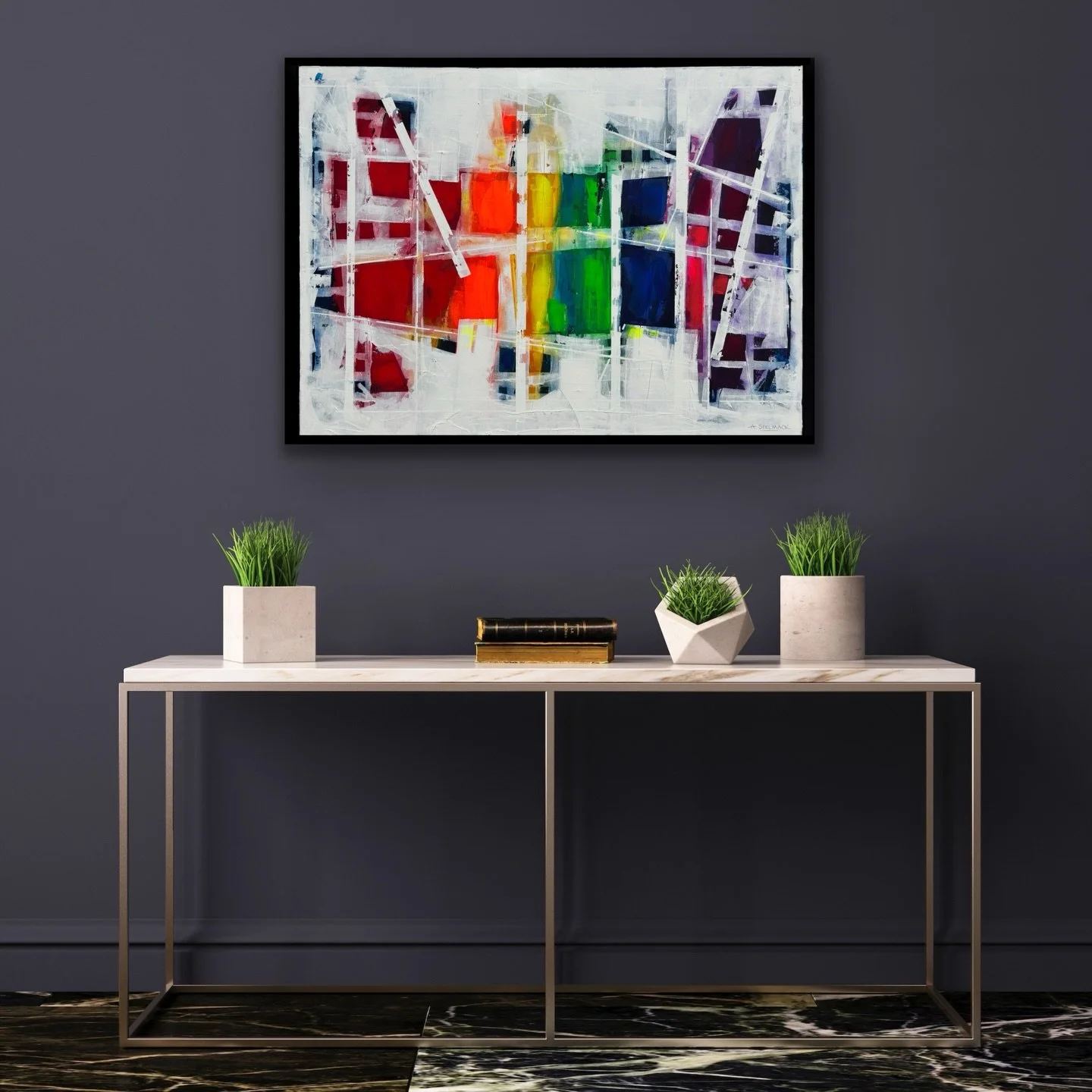 NEW✨ On this rainy Saturday morning we could all use a beautiful rainbow. Andrew Stelmack new painting brings a beautiful splash of colour that is sure to add fun to any room. 

&ldquo; It Is A Magical Web We Should Weave&rdquo; 30x40&rdquo; acrylic 