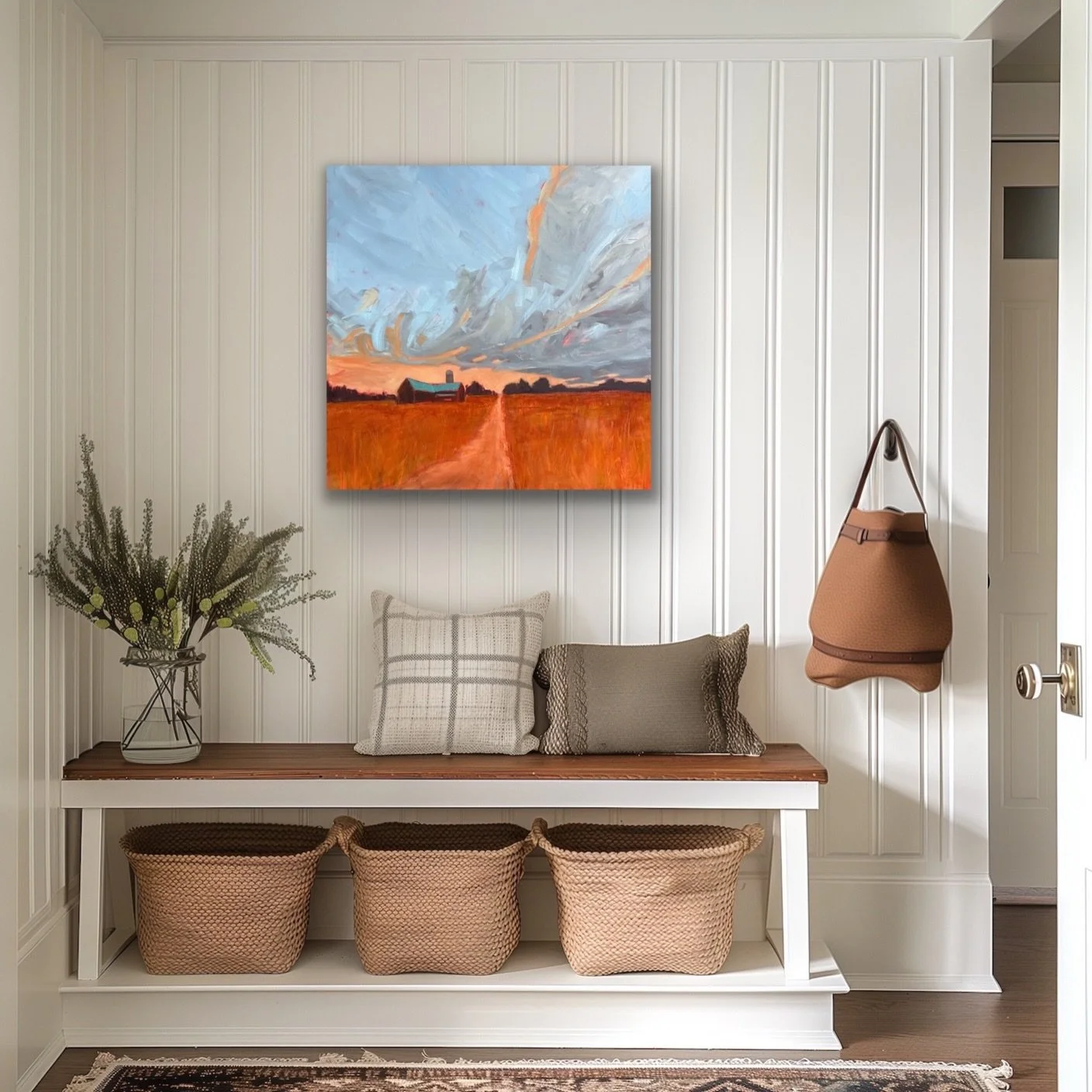 NEW✨ We are loving this new work by Eda Brown! 
If you are looking for a pop of colour for your space this could be the piece for you. 

&ldquo;Give Me The Simple life&rdquo; 30x30&rdquo; oil on canvas $1250 by @by_edabrown is now available @bluecrow