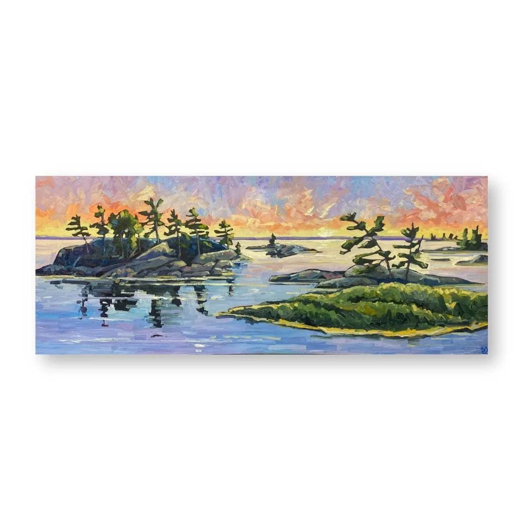 David Carmichael - "HangDog Point" - 60 x 24" Framed