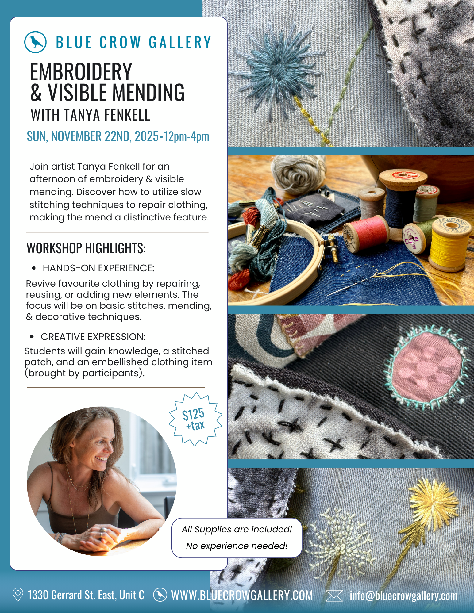 Embroidery & Visible Mending with Tanya Fenkell