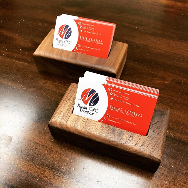 Solid walnut business card holders ✅ Need a custom piece made? Call or send us an email for more info.
➖
➖
➖
#miamicncrouter #interior #art #cnccutting #architecture #interiordesign #engravings #wynwood #prototyping #brickell #interiordecor #instagood #millwork #beautiful #design #commercial #installation #business #workshop #walnut #marketing #decor #art #businesscard #custom #event #miami #decorative #cards
