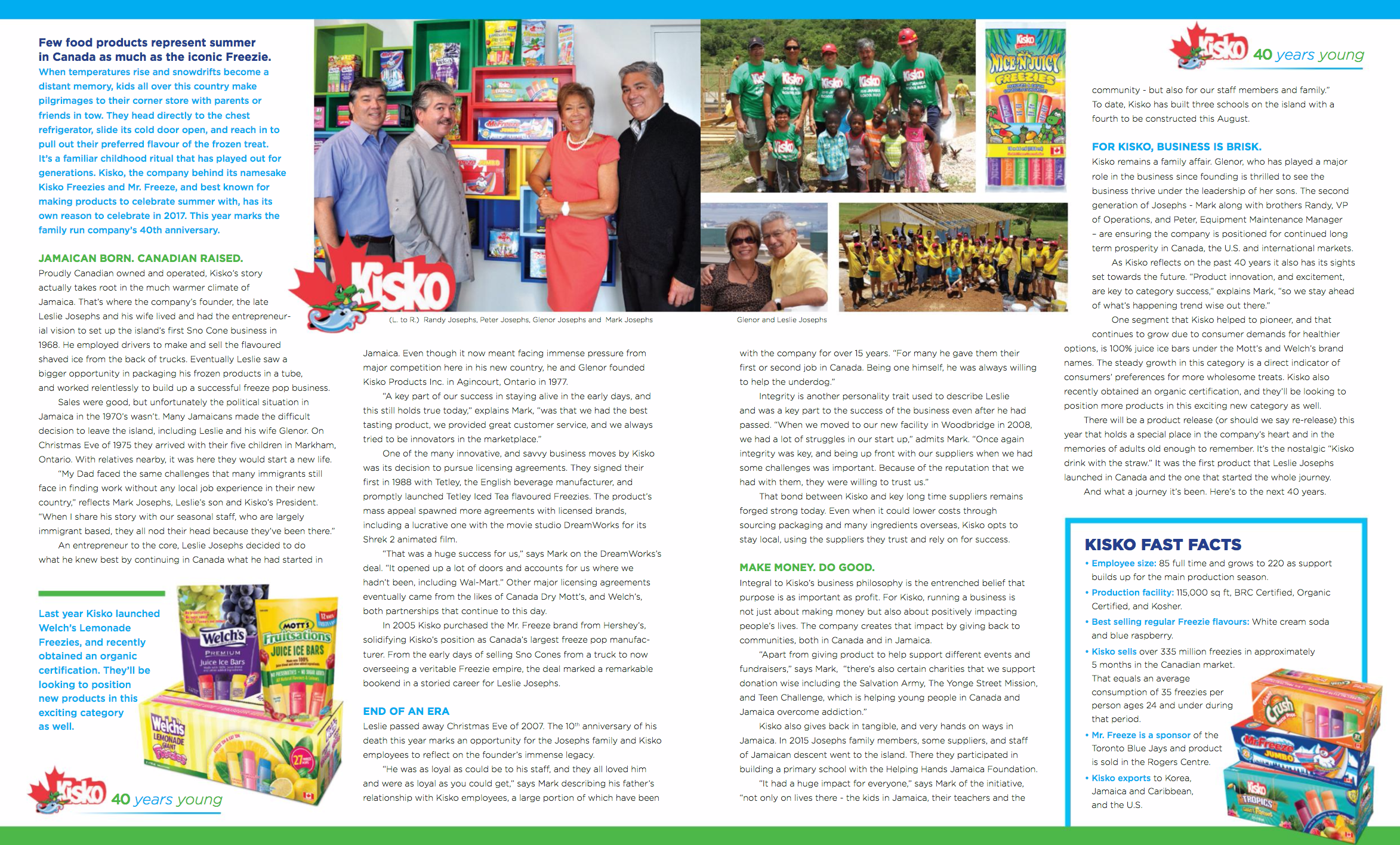 Article in Grocery Magazine - click on READ MORE button to read full article