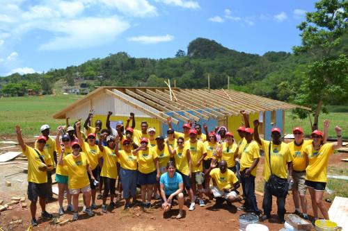 The Kisko team at a school build in Jamaica