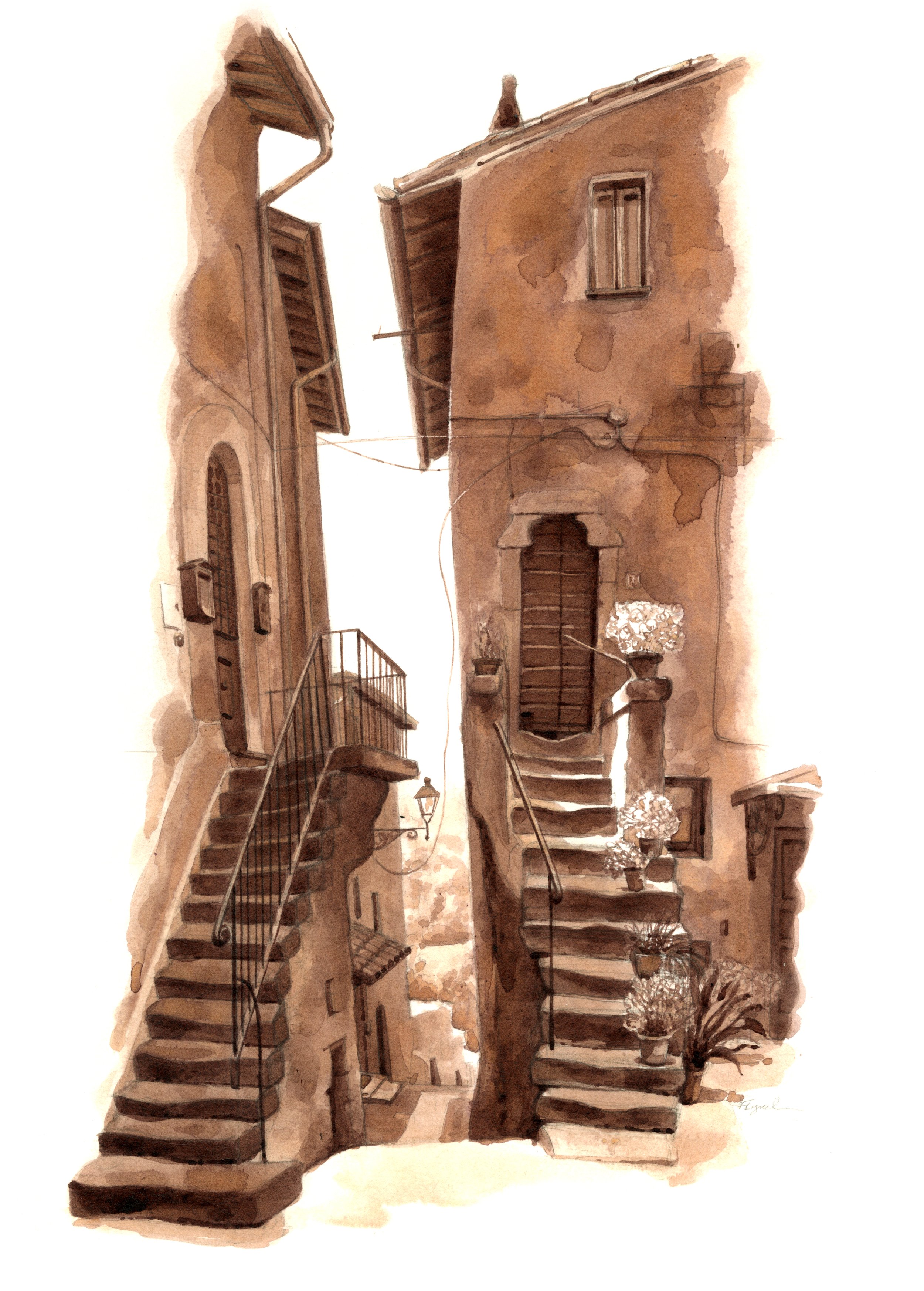 A Pair of Stairs (in Medieval Vitorchiano)