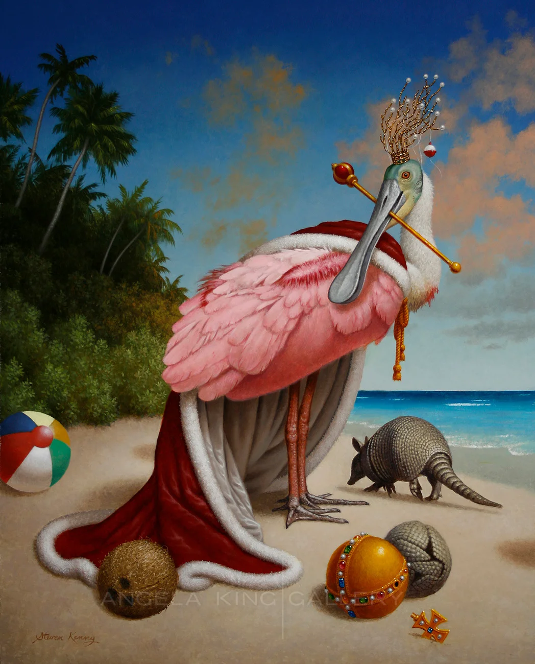 The Beach , Oil on canvas, 35" x 29"