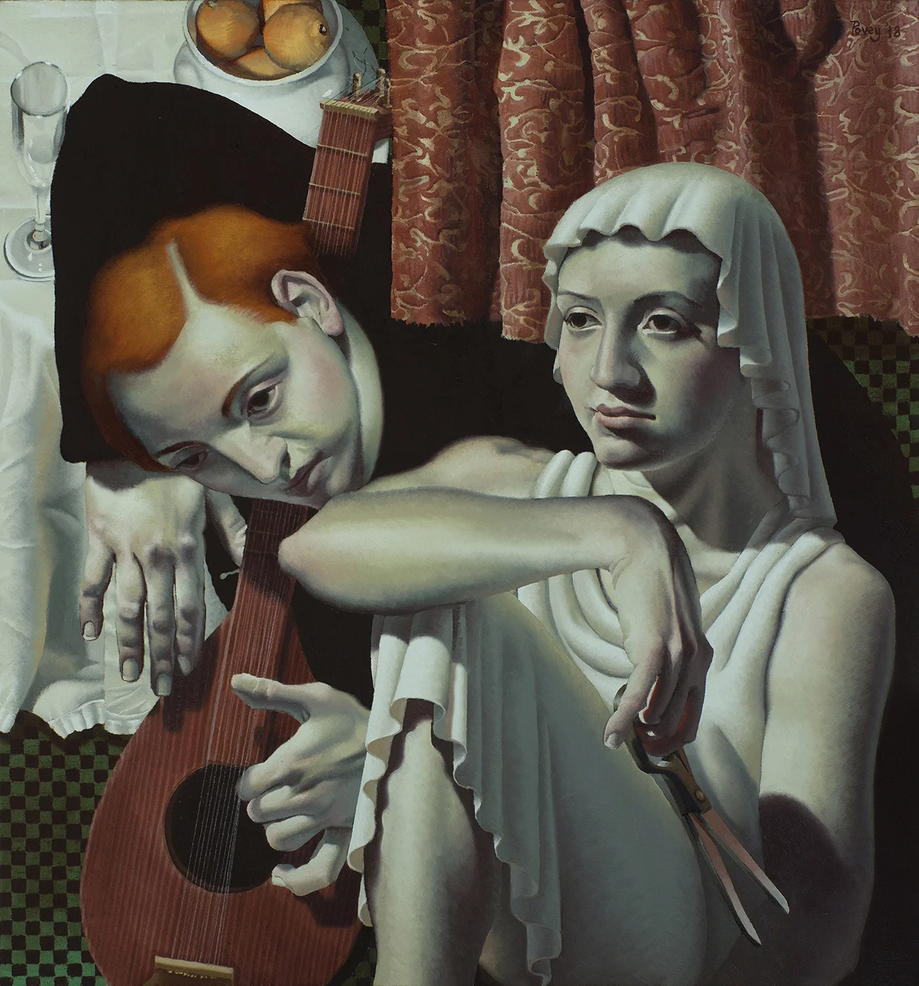 Waiting for a Ceremony , 28”x 26” Oil on canvas