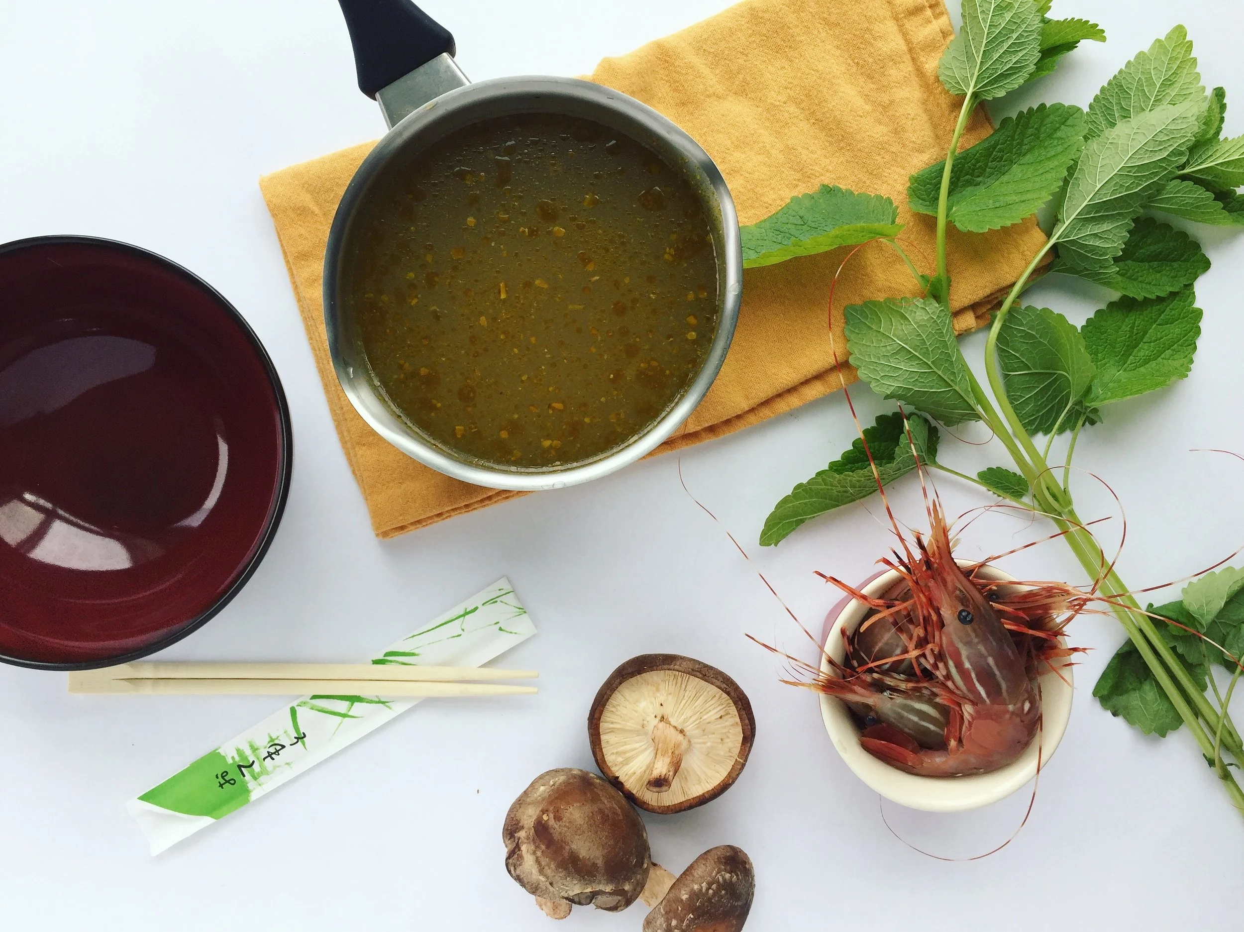 Spicy Spot Prawn Hot Pot with Foraged Lemon Balm - Part 2