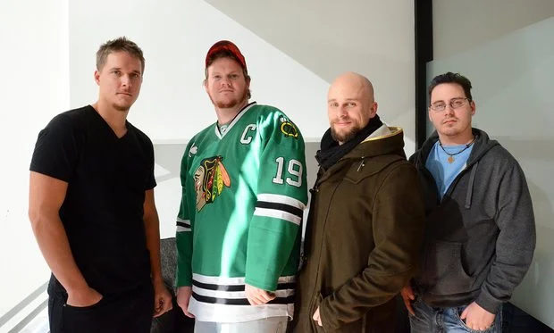 Whistleblowers, from left, Cian Westmoreland, Michael Haas. Brandon Bryant and Stephen Lewis wrote a letter in November 2015 laying out their concerns about the U.S. killer drone program. Photo: Simon Leigh, The Guardian
