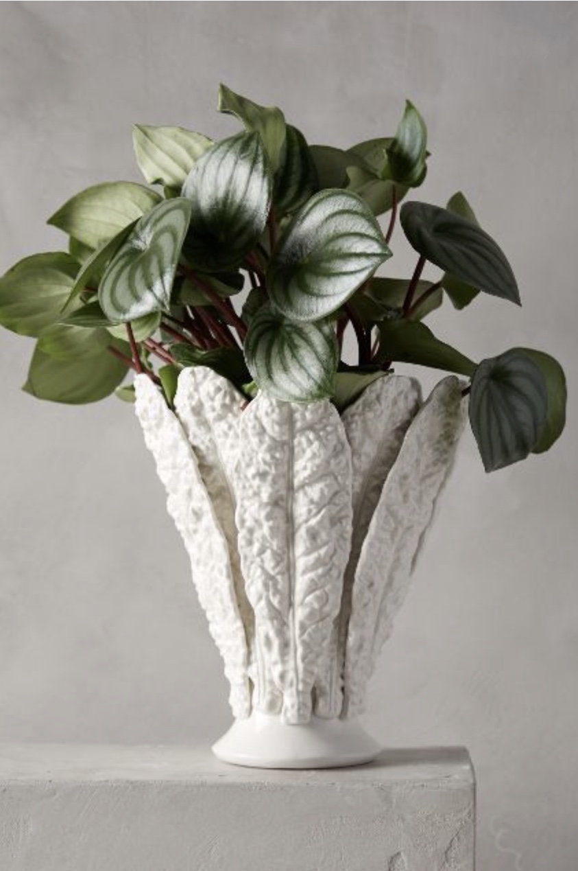 Porcelain Kale Frond Vase