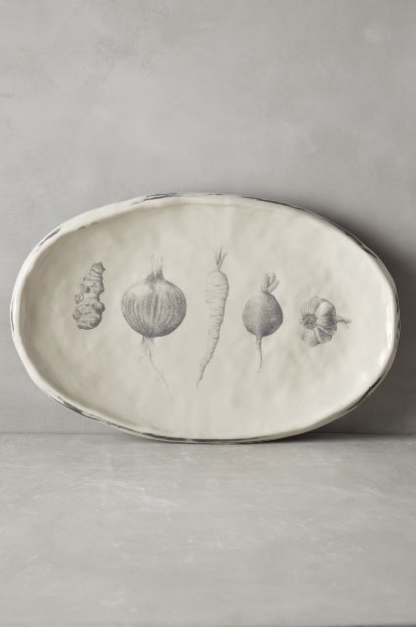 Earthenware Root Vegetable Platter